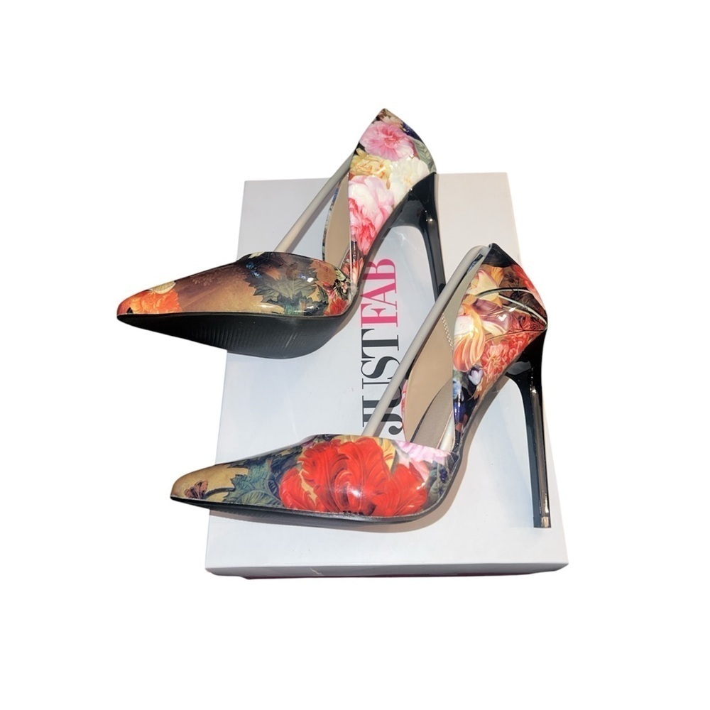 Just Fab floral heels. Approx. 4.5 heel length. NWT